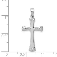 Sterling Silver Rhodium-plated Cross Pendant view 4