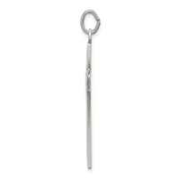 Sterling Silver Antiqued & Satin Cross Pendant view 2