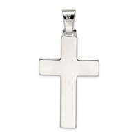 Sterling Silver Polished Cross Pendant view 4