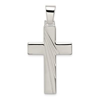 Sterling Silver Polished Cross Pendant view 1