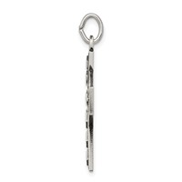 Sterling Silver Antiqued Irish Cross Pendant view 2