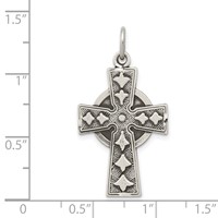 Sterling Silver Antiqued Irish Cross Pendant view 3