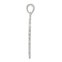 Sterling Silver Polished Outlined Cross Pendant view 2