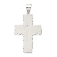 Sterling Silver Polished Outlined Cross Pendant view 4