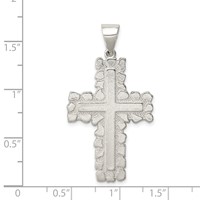 Sterling Silver Polished Outlined Cross Pendant view 3