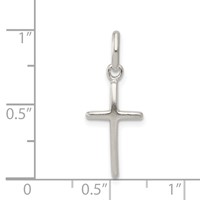 Sterling Silver Polished Cross Charm view 3