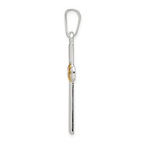 Sterling Silver & Gold-plated Polished Latin Cross Pendant view 2