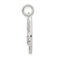 Sterling Silver Horseshoe with Boot Charm view 2
