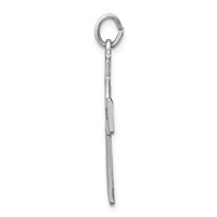 Sterling Silver Platinum-plated Polished Cut-out Dove Cross Pendant view 2
