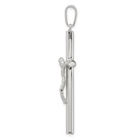 Sterling Silver Polished Hollow Crucifix Pendant view 2