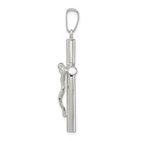 Sterling Silver Polished Hollow Crucifix Cross Pendant view 2