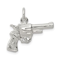 Sterling Silver Revolver Charm view 1