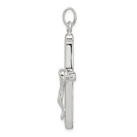 Sterling Silver Polished Crucifix Cross Pendant view 2