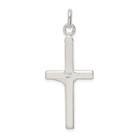 Sterling Silver Polished Crucifix Cross Pendant view 4