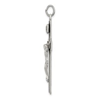 Sterling Silver Inri Crucifix Cross Pendant with Prayer view 2