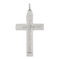 Sterling Silver Inri Crucifix Cross Pendant with Prayer view 4