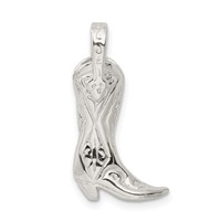 Sterling Silver Cowboy Boot Charm view 4