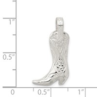Sterling Silver Cowboy Boot Charm view 3