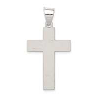 Sterling Silver Polished & Textured Crucifix Pendant view 4