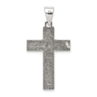 Sterling Silver Antiqued & Textured Crucifix Pendant view 4