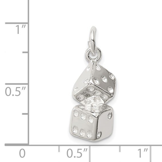 Sterling Silver Large Dice Charm