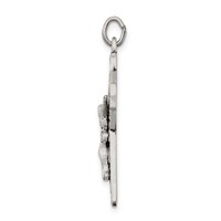 Sterling Silver Antiqued Irish 4-Way Inri Crucifix Cross Pendant view 2