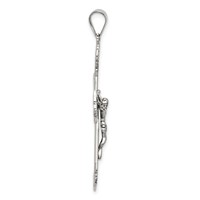 Sterling Silver Antiqued Crucifix Pendant view 2