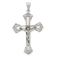 Sterling Silver Antiqued Crucifix Pendant view 1