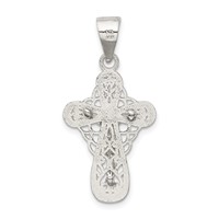 Sterling Silver Polished Small Crucifix Pendant view 4