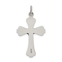 Sterling Silver Antiqued and Brushed Inri Crucifix Pendant view 4