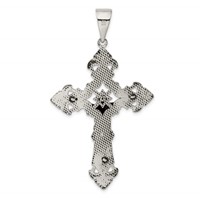 Sterling Silver Antiqued Crucifix Pendant view 4
