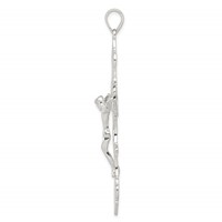 Sterling Silver Polished Large Inri Crucifix Pendant view 2