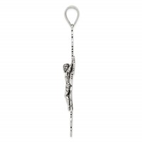Sterling Silver Antiqued Large Inri Crucifix Pendant view 2