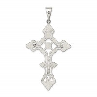 Sterling Silver Antiqued Large Inri Crucifix Pendant view 4