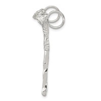 Sterling Silver Polished Jesus Cross Chain Slide Pendant view 2