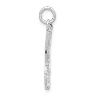Sterling Silver Polished & Textured Jesus Pendant view 2