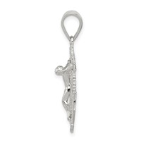 Sterling Silver Polished Mini Mariner Inri Crucifix Pendant view 2