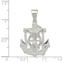 Sterling Silver Polished Mini Mariner Inri Crucifix Pendant view 3