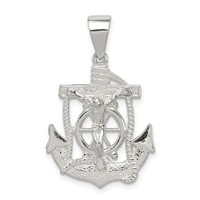 Sterling Silver Polished Mini Mariner Inri Crucifix Pendant view 1