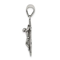Sterling Silver Antiqued Mini Mariner Inri Crucifix Pendant view 2