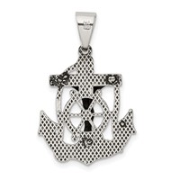 Sterling Silver Antiqued Mini Mariner Inri Crucifix Pendant view 4