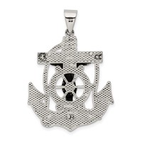Sterling Silver Antiqued Crucifix Pendant view 4
