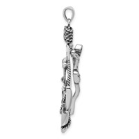 Sterling Silver Antiqued Mariner Cross Pendant view 2