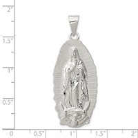 Sterling Silver Polished Religious Pendant view 3