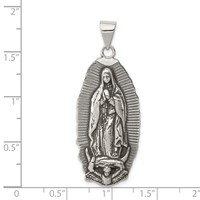 Sterling Silver Antiqued Religious Pendant view 3