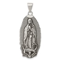 Sterling Silver Antiqued Religious Pendant view 1