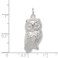 Sterling Silver Owl Charm view 3
