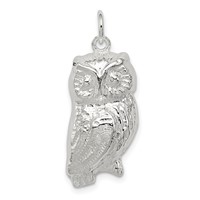 Sterling Silver Owl Charm view 1