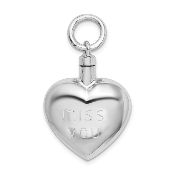 Sterling Silver Heart Ash Holder Pendant