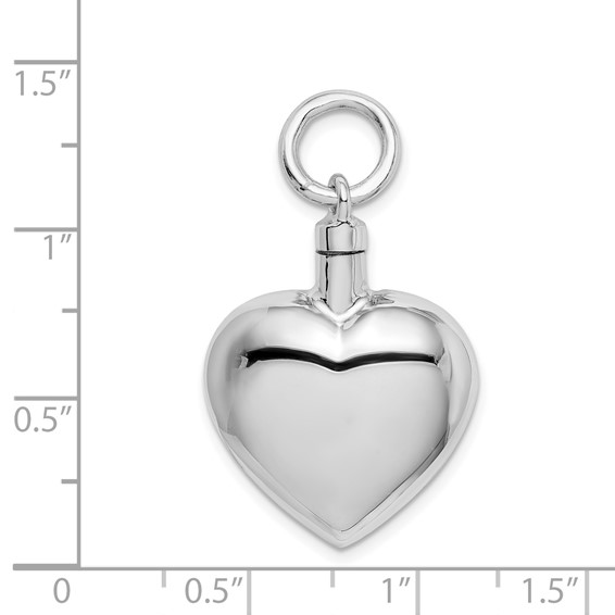 Sterling Silver Heart Ash Holder Pendant
